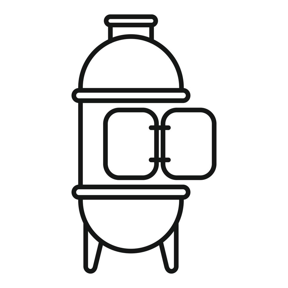 Oven smokehouse icon outline vector. Bbq grill vector