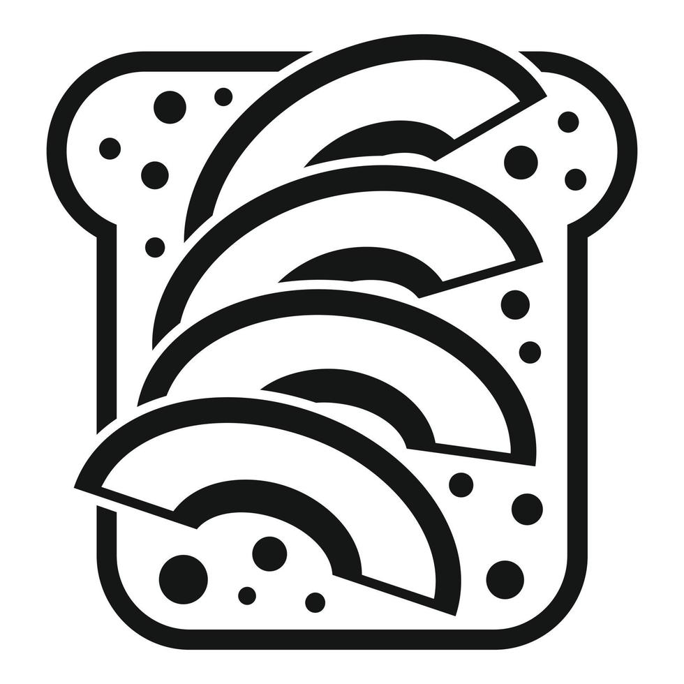 Breakfast home sandwich icon simple vector. Healthy food vector