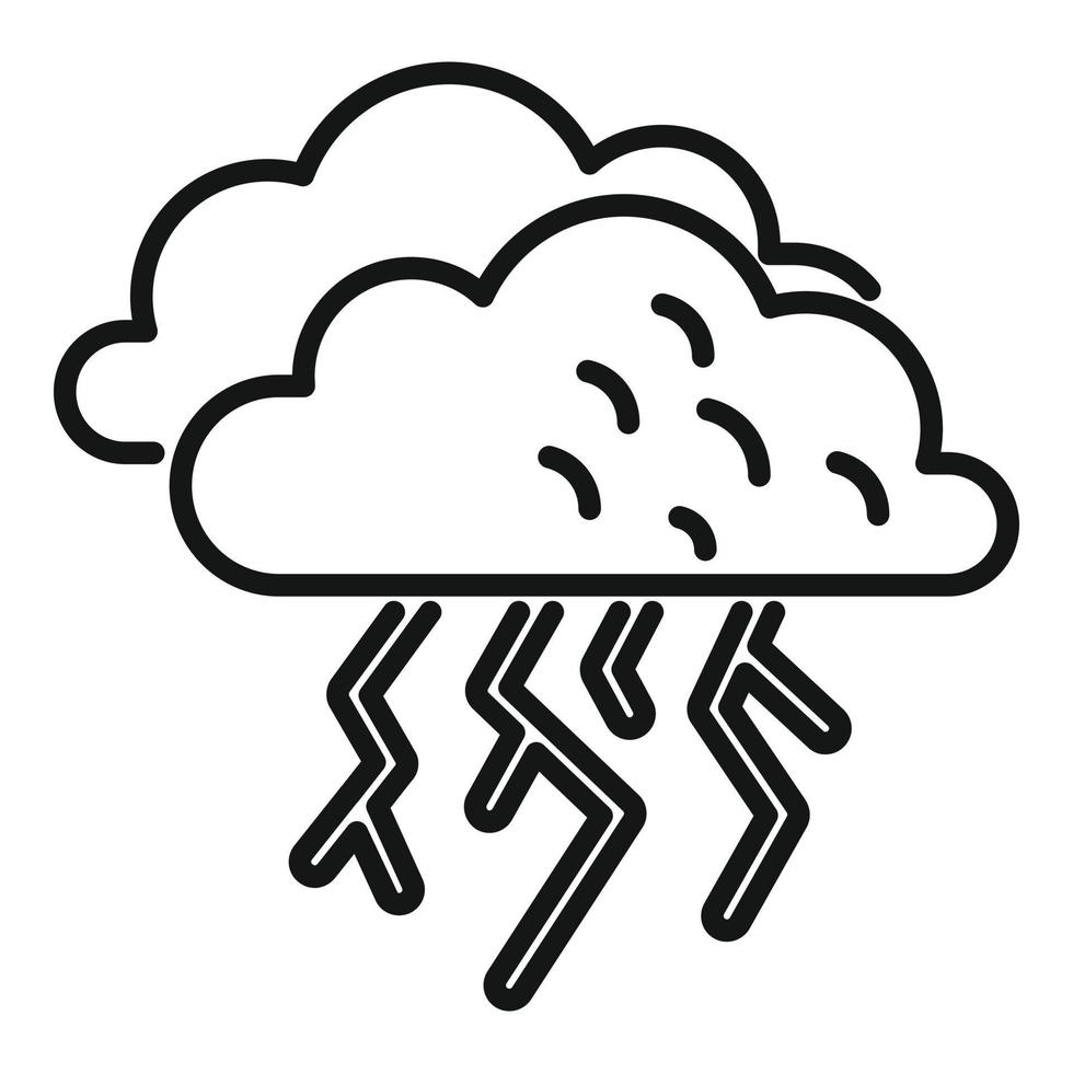 Morning storm icon outline vector. Cloud rain vector