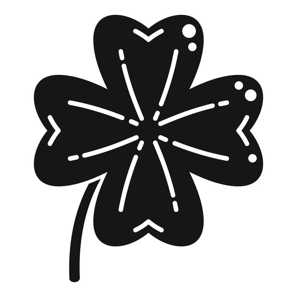 Shape clover icon simple vector. Irish luck vector