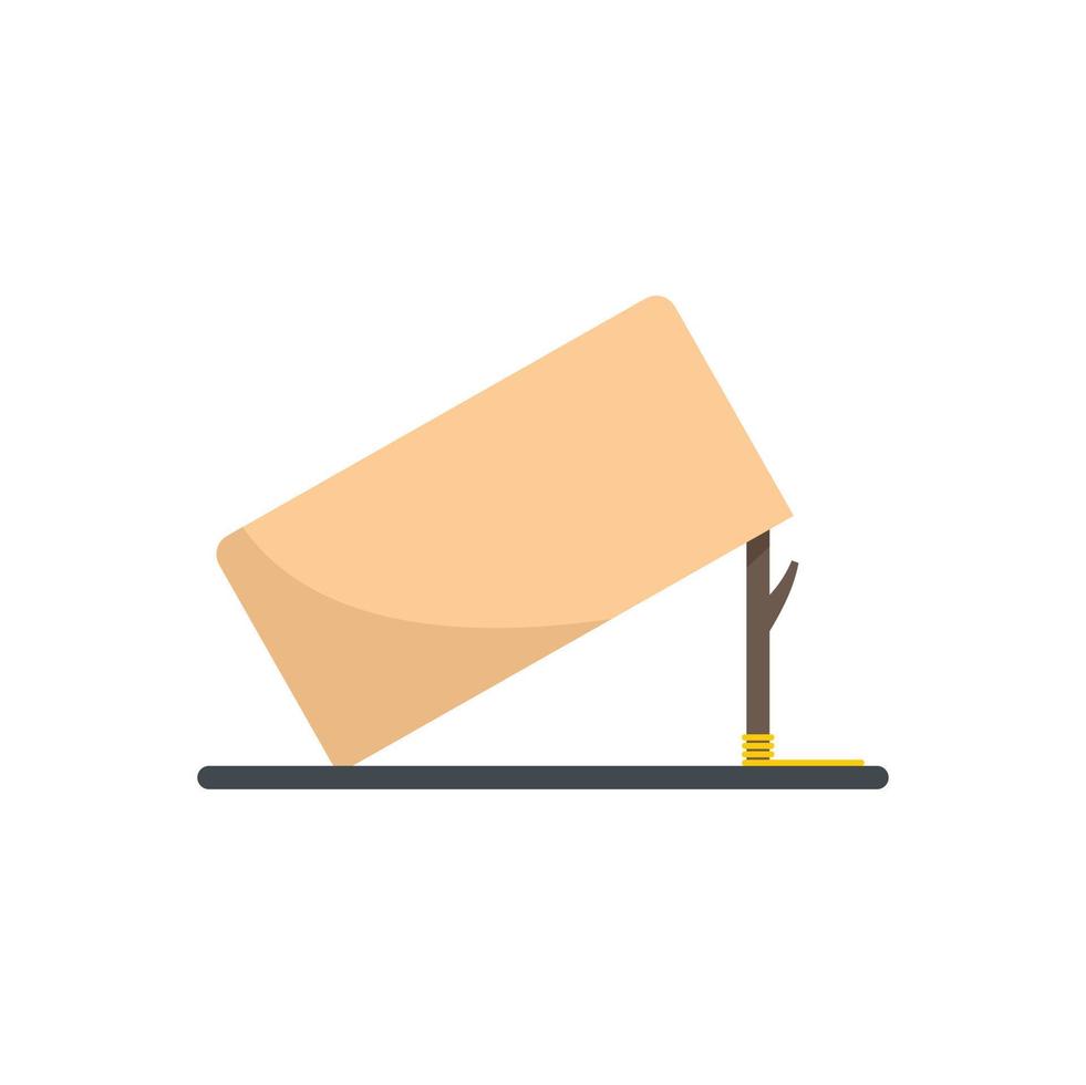 Carton box trap icon flat isolated vector