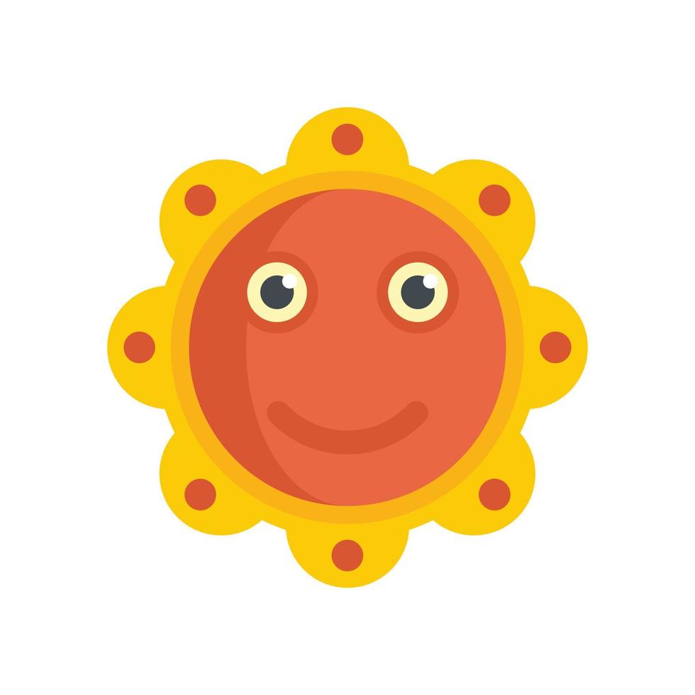 Sun toy icon flat isolated vector