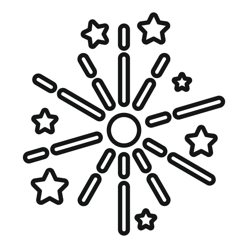 Sky firework icon outline vector. Carnival event vector