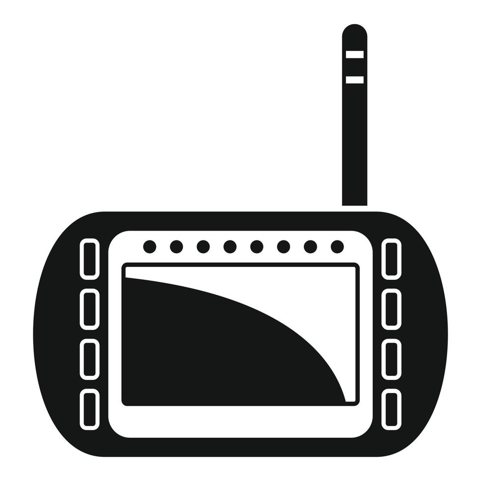 icono de monitor de bebé de vídeo vector simple. radio recién nacida