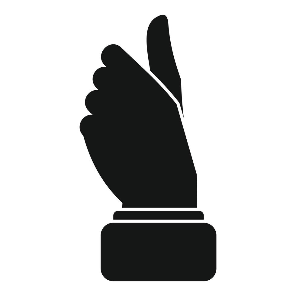 Thumb down icon simple vector. Finger pose vector