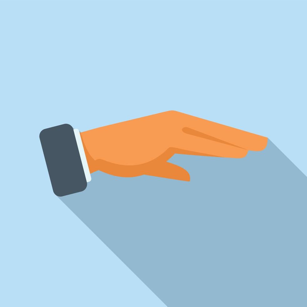 Show palm icon flat vector. Arm gesture vector