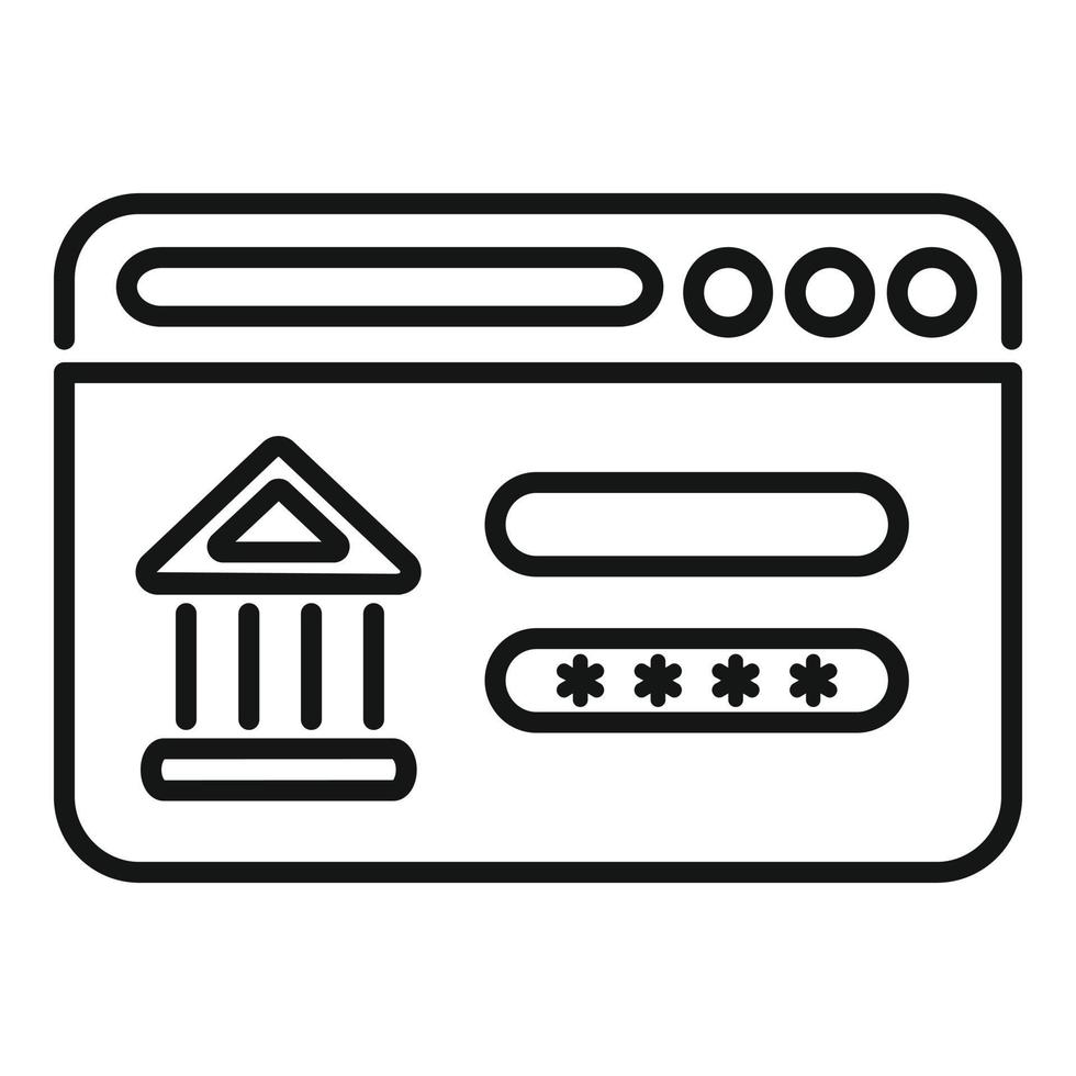 Web banking icon outline vector. Payment service vector