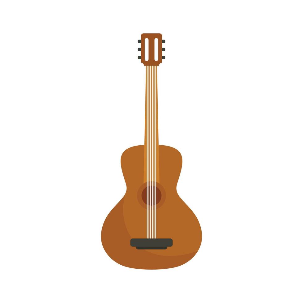 icono de guitarra acústica vector aislado plano