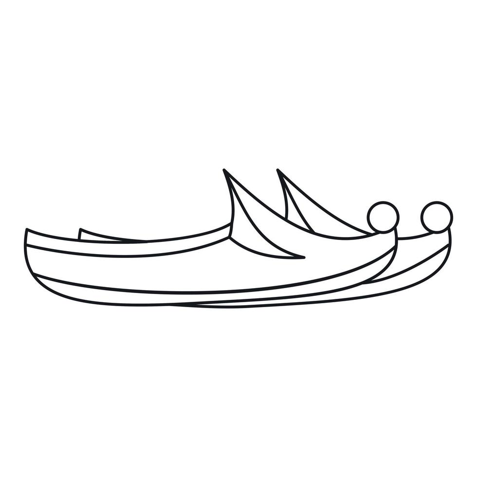 Arabian khussa icon, outline style vector