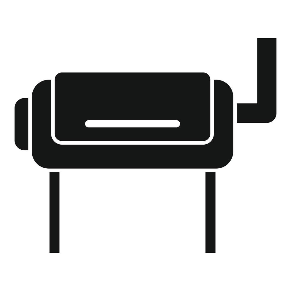 vector simple del icono del ahumadero de la amoladora. parrilla de barbacoa