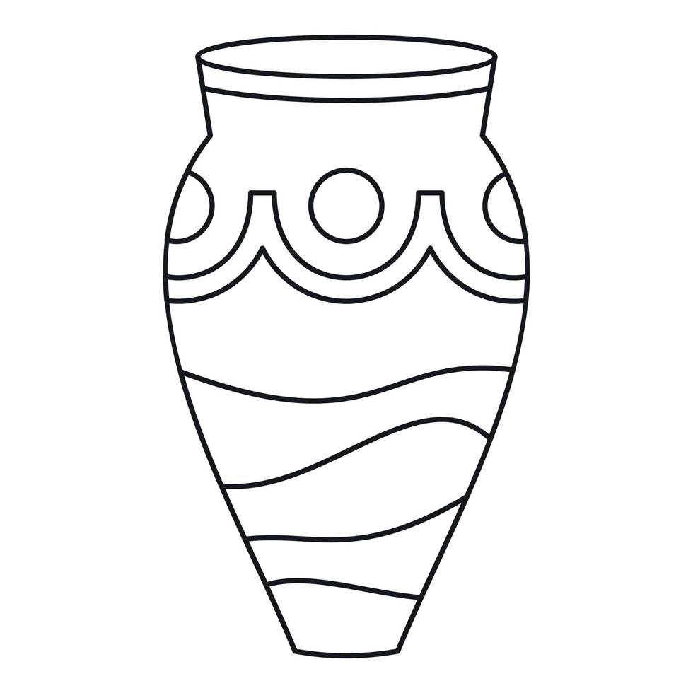 Ceramic vase icon, simple style vector