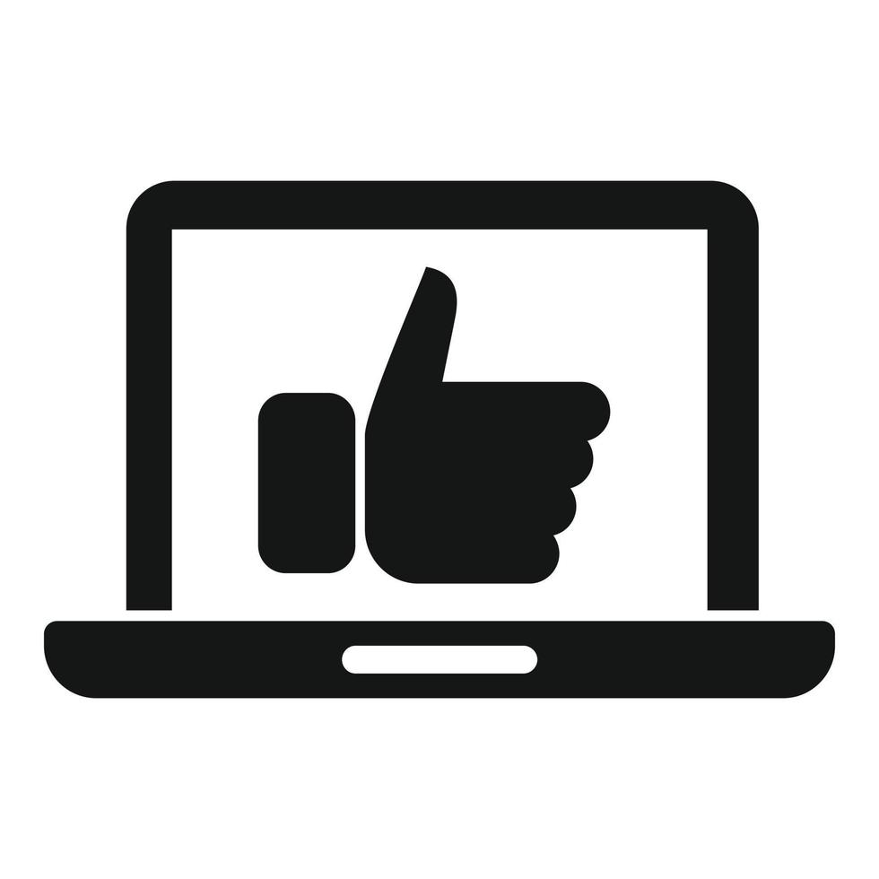 Online like icon simple vector. Star review vector