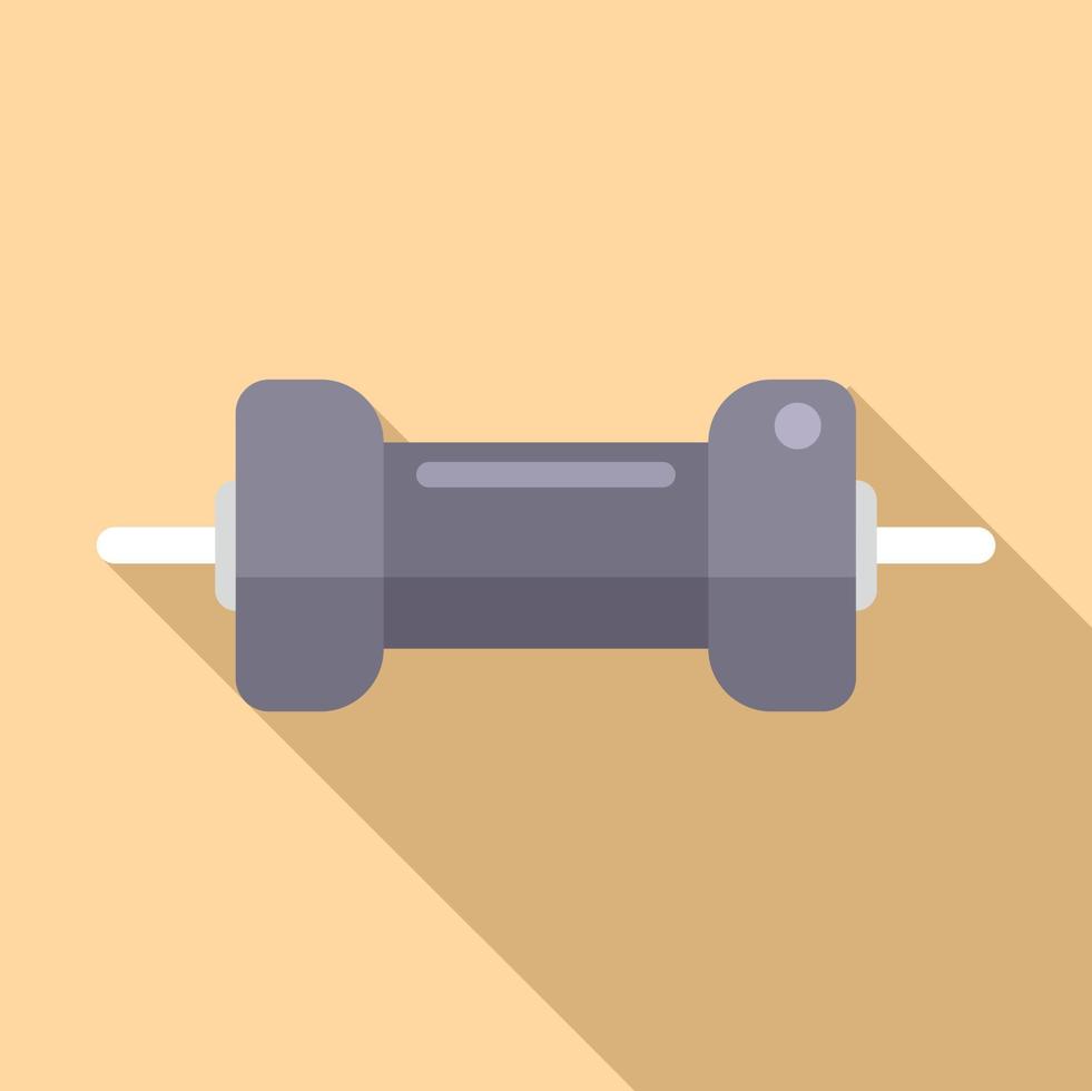 vector plano de icono de resistencia de computadora. circuito eléctrico