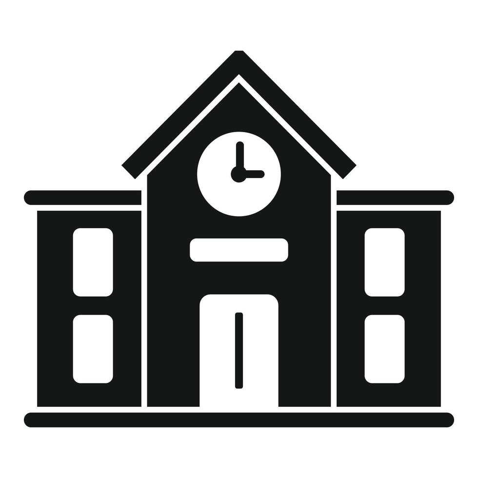 Train station building icon simple vector. Metro city vector