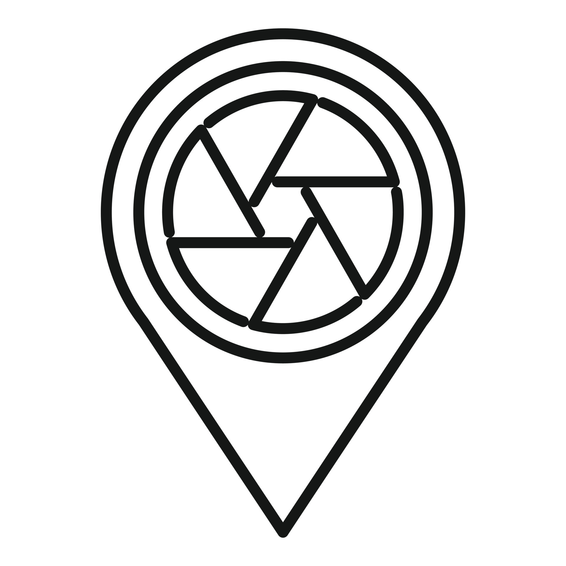 Focus location icon outline vector. Dart meeting 14862949 Vector Art at
