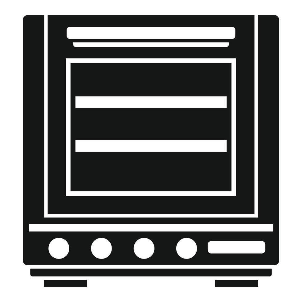 Fire oven icon simple vector. Convection grill stove vector