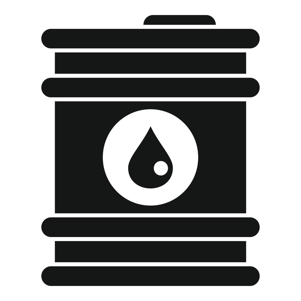 icono de barril de gasolina vector simple. clima global