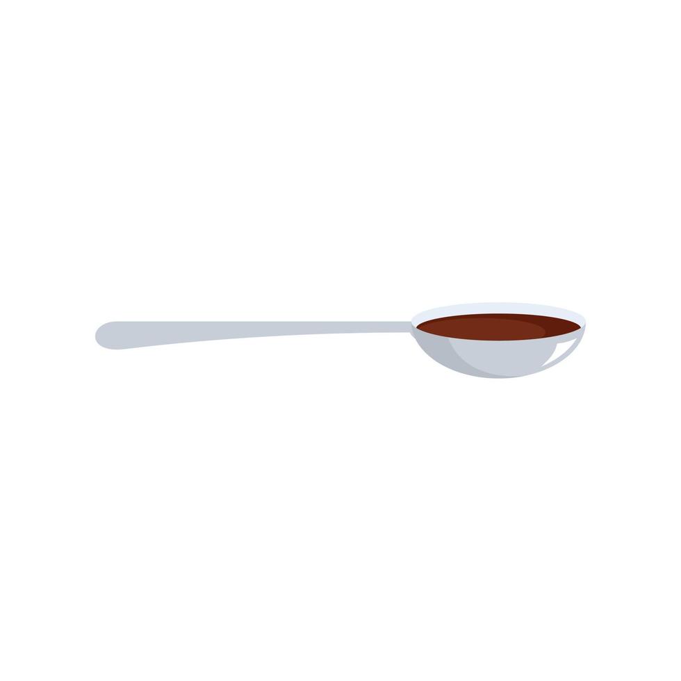 Cough syrup spoon icon flat isolated vector