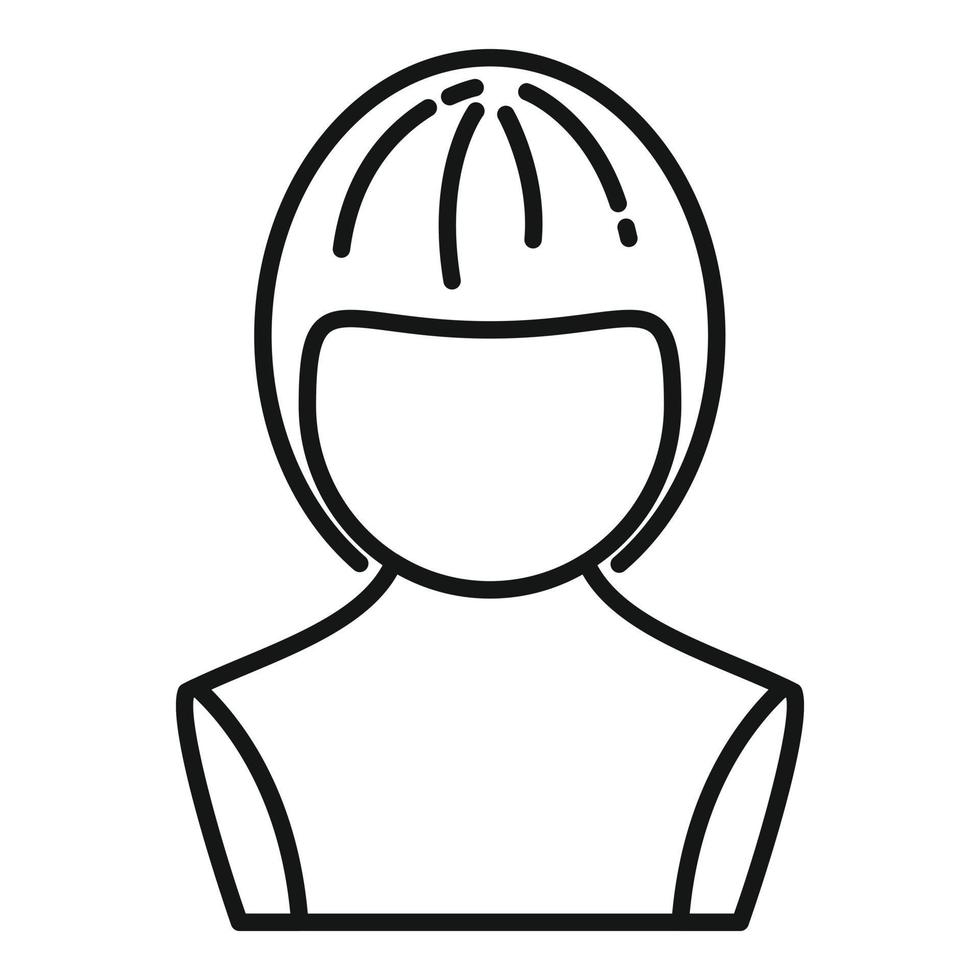 Wig icon outline vector. Hair style 14862967 Vector Art at Vecteezy