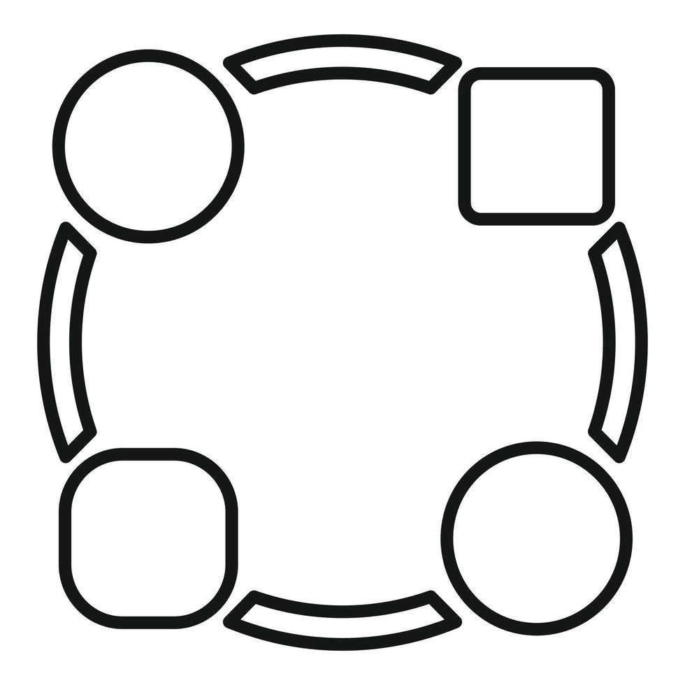 Adapt progress icon outline vector. Soft work vector