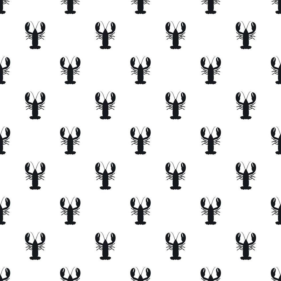 Crayfish pattern, simple style vector