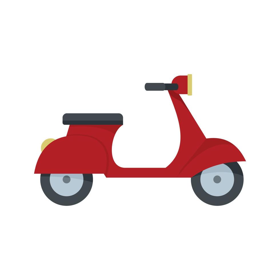 vector aislado plano de icono de scooter retro francés