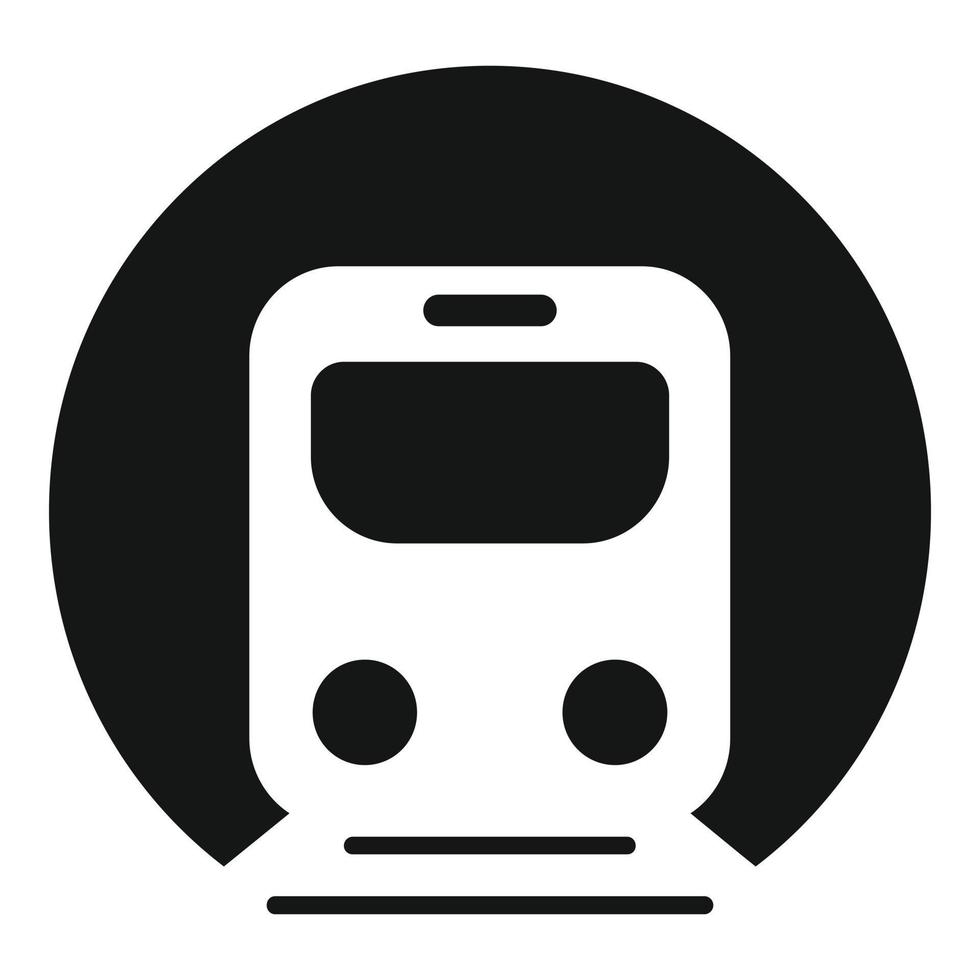 Metro train icon simple vector. Railway platform vector