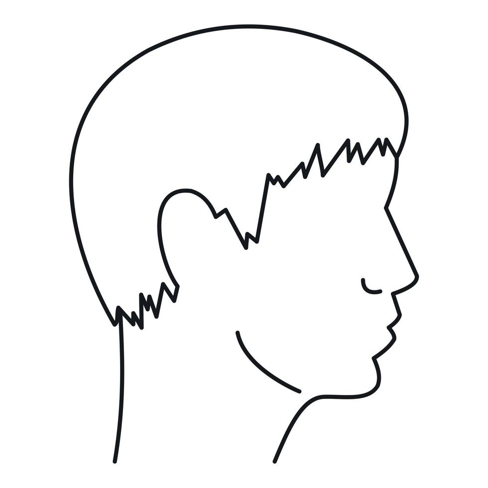 icono de cabeza humana, estilo simple vector