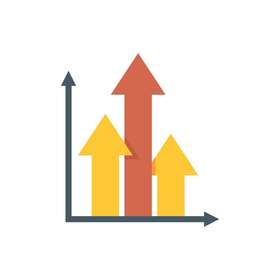 colorido gráfico gráfico icono plano aislado vector