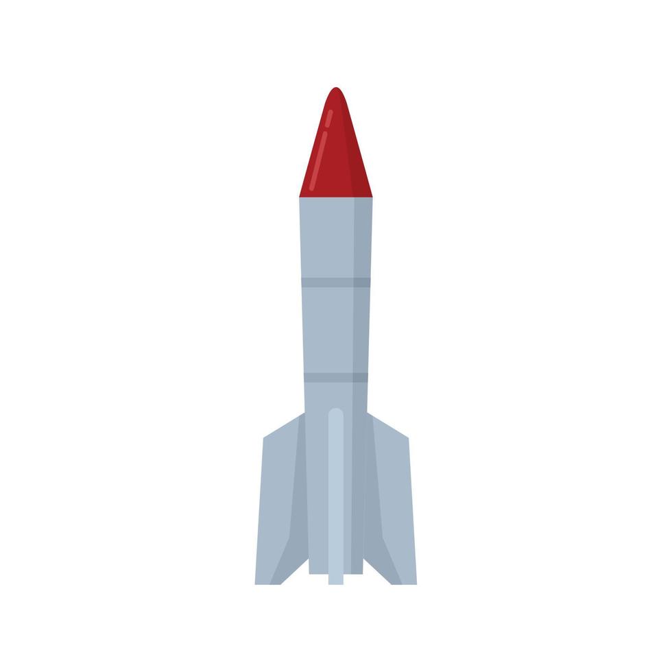 Missile flying icon flat isolated vector