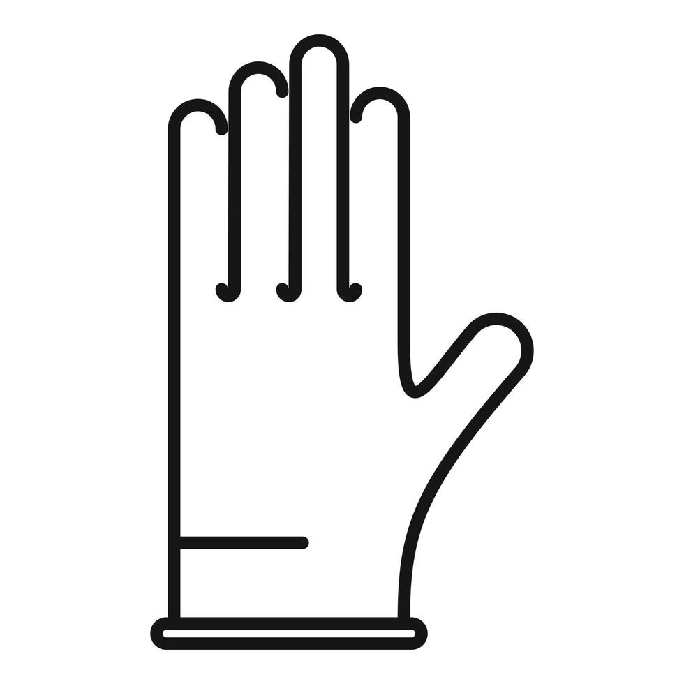 Safety glove icon outline vector. Surgical latex vector