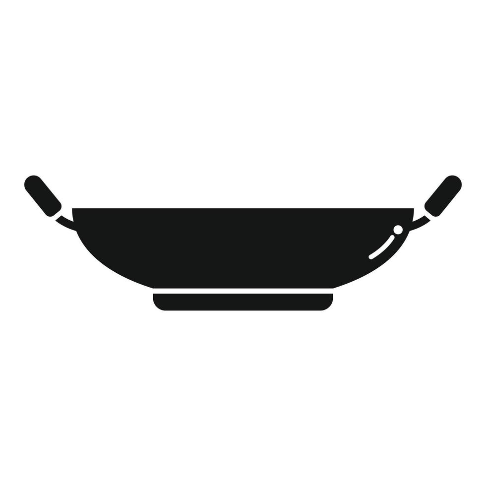 Clean wok pan icon simple vector. Oil stove vector