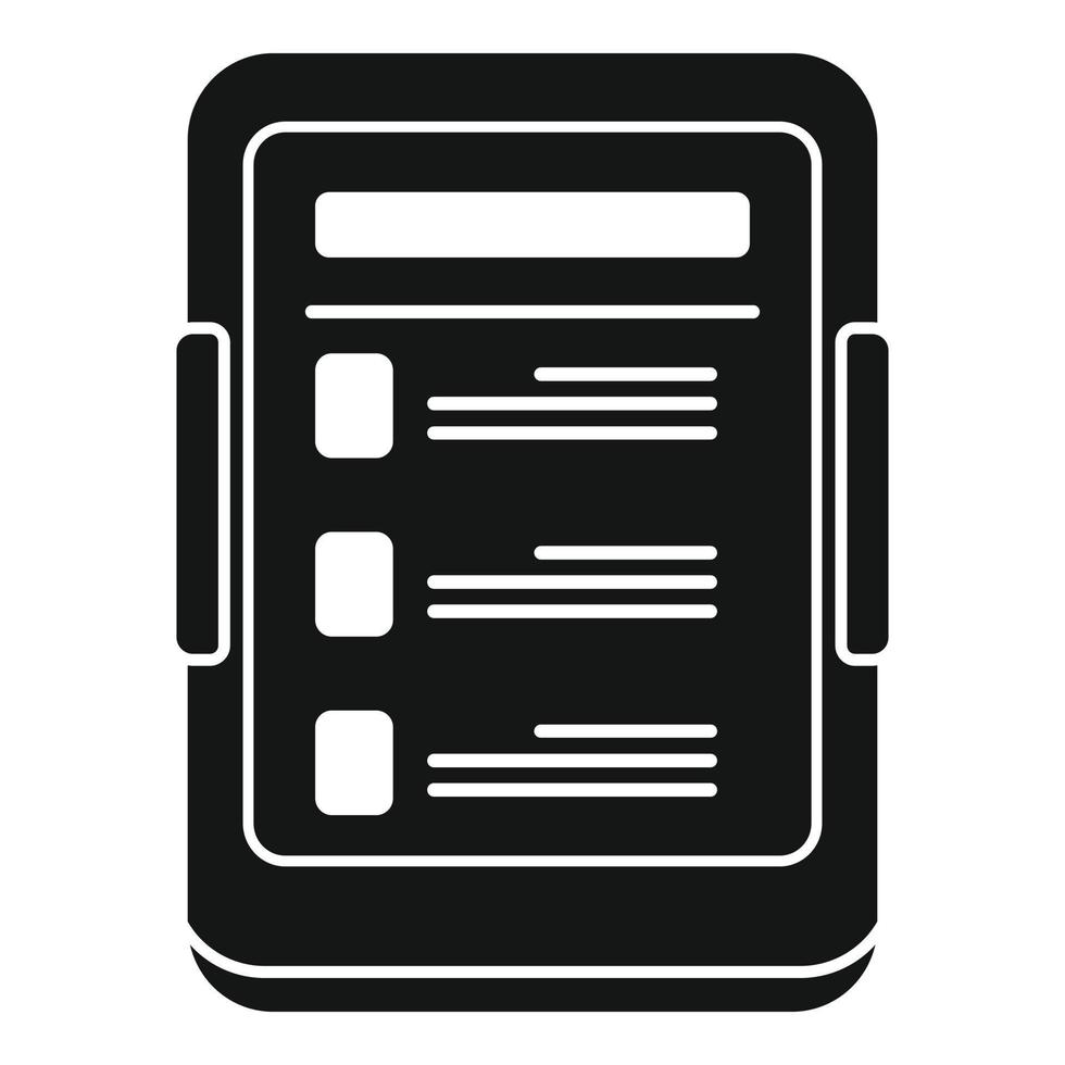 vector simple de icono de libro electrónico de literatura. libro digital