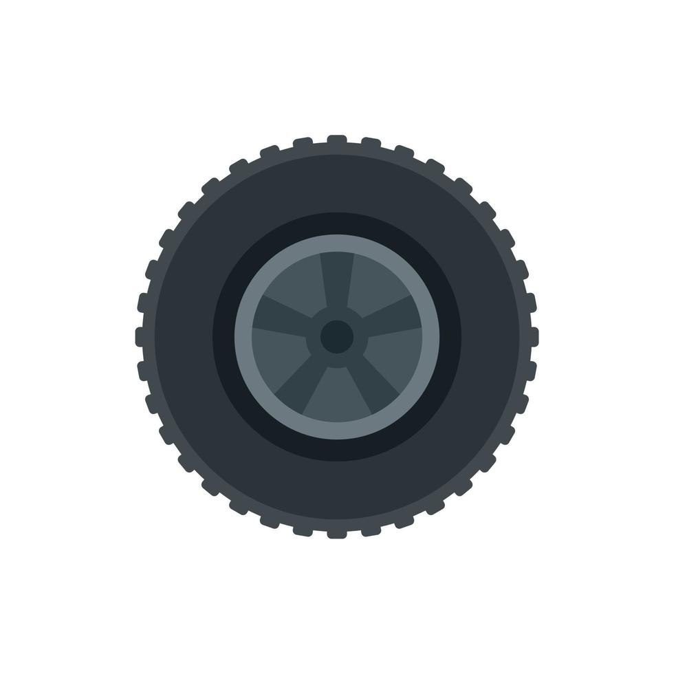 Repaired tire icon flat isolated vector