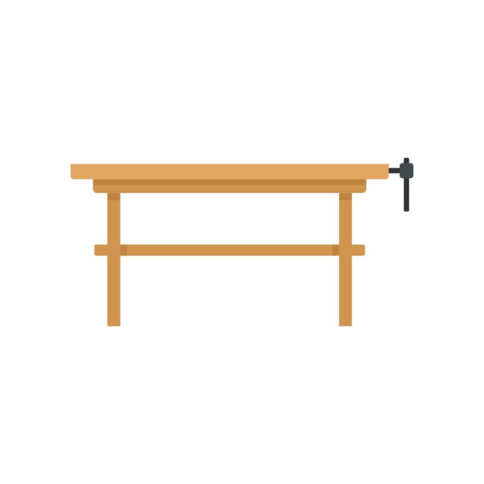 icono de mesa de trabajo de carpintero vector aislado plano