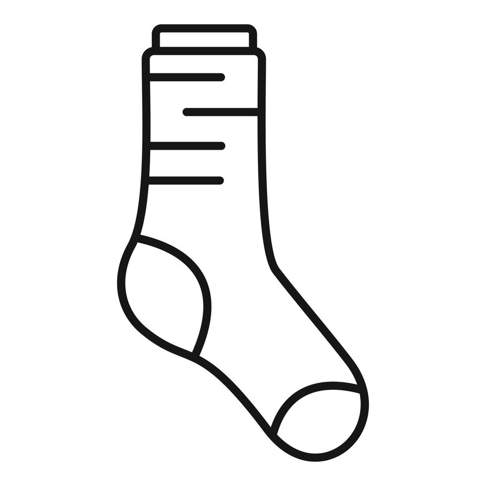 Woolen sock icon outline vector. Winter item vector