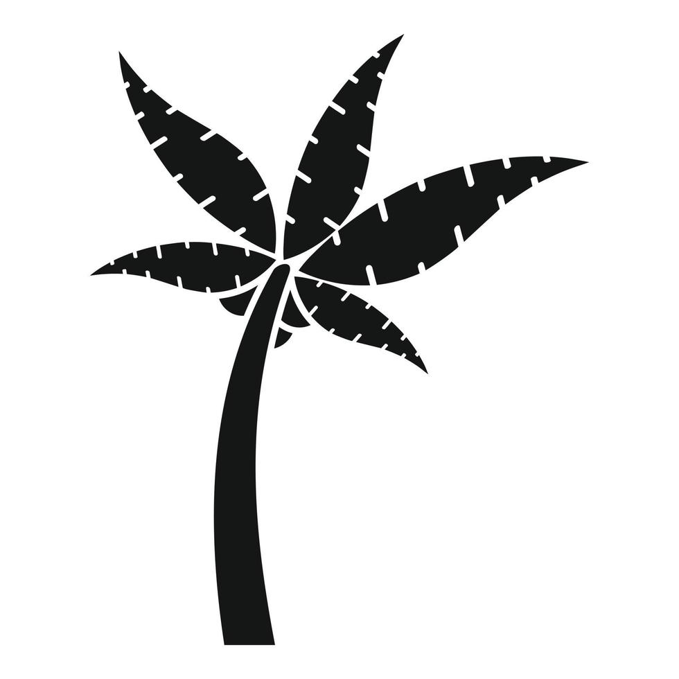 vector simple de icono de palma fronda. árbol de coco