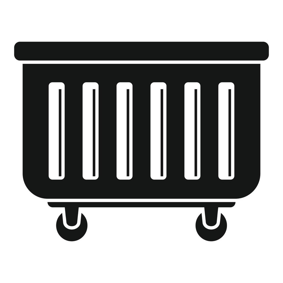 Waste cart icon simple vector. Food trash vector