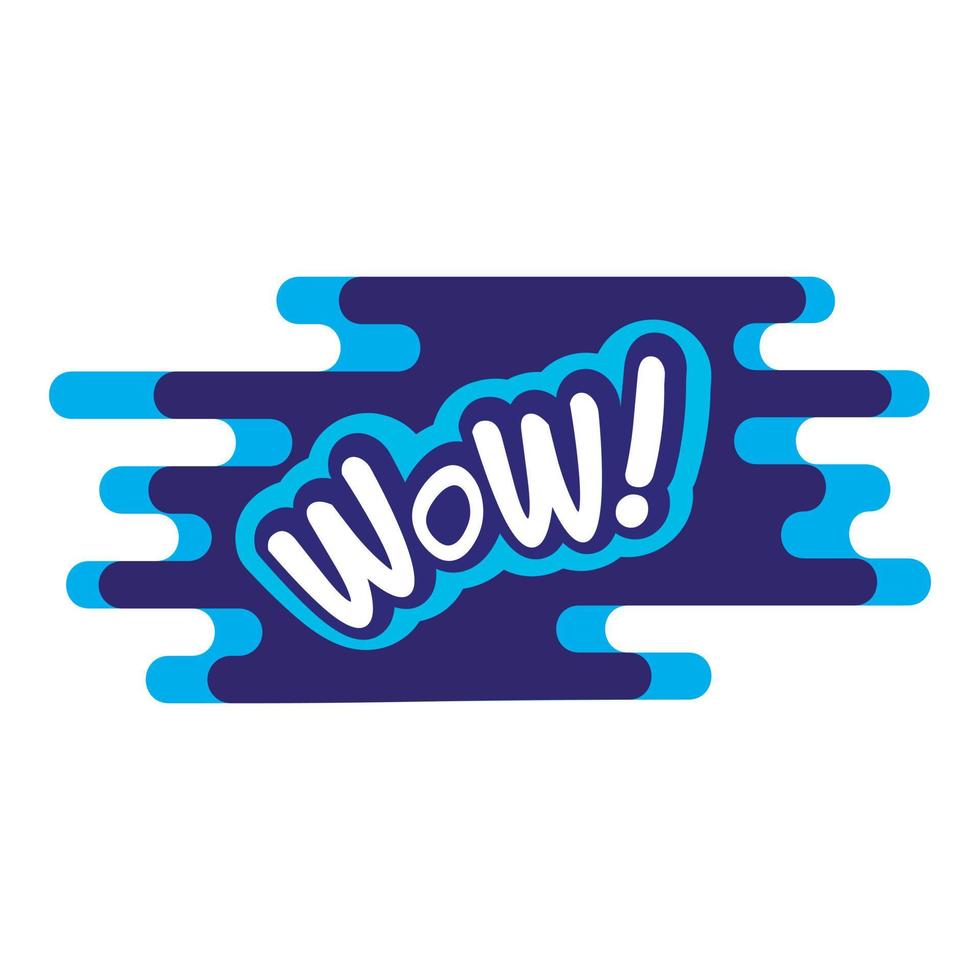Wow icon, pop art style vector