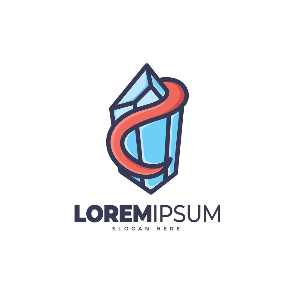 Crystal logo template vector