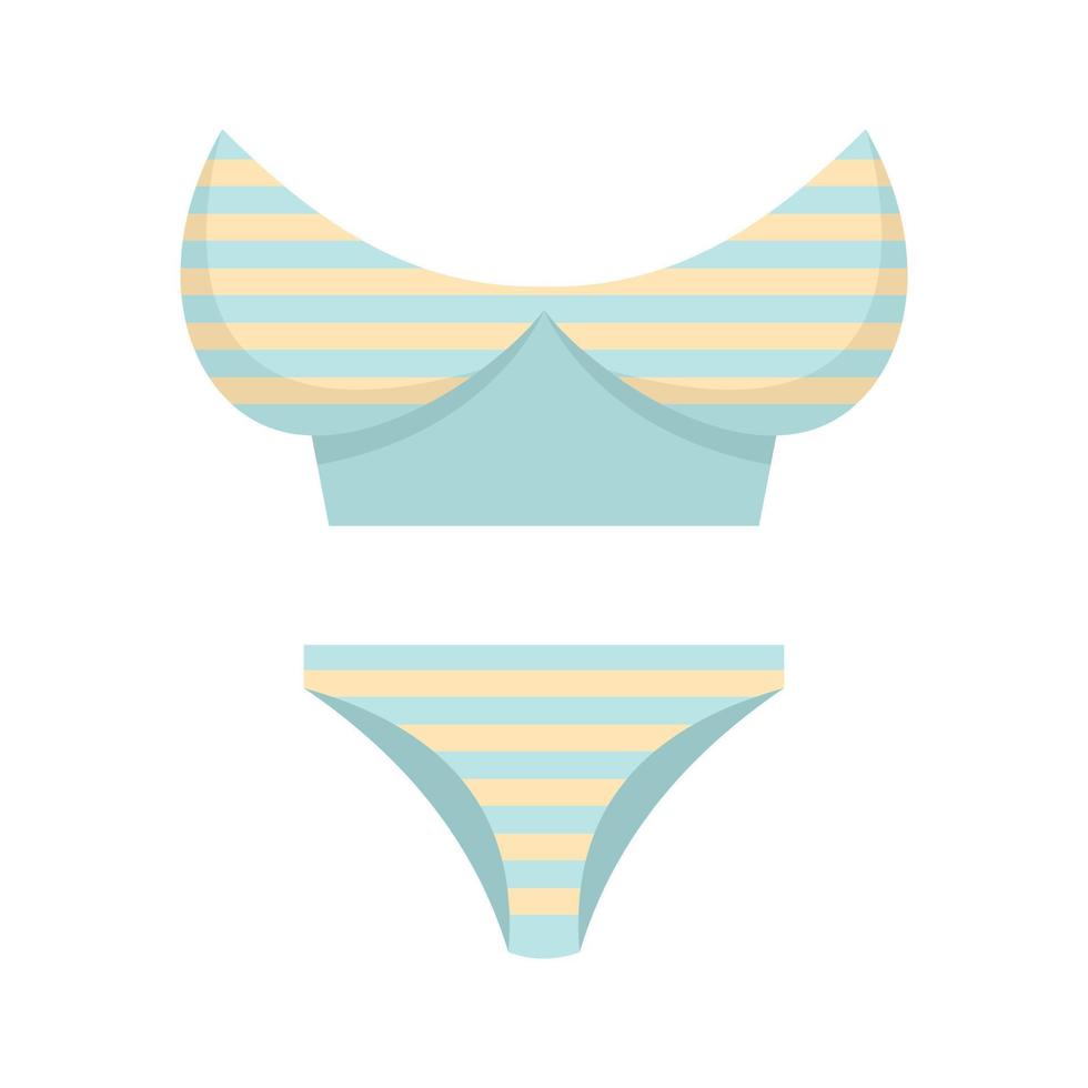 Elastic swimsuit icon flat isolated vector