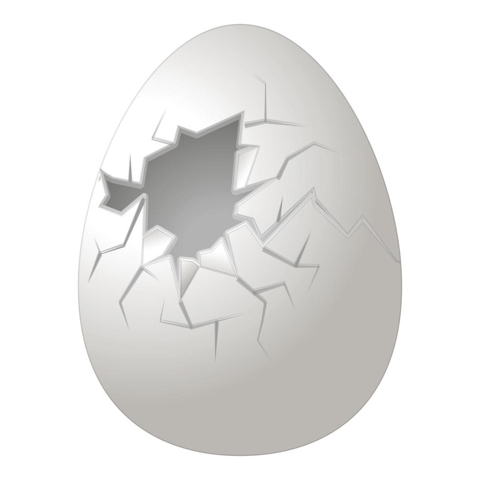 vector de dibujos animados de icono de huevo de cáscara. cáscara de huevo de pascua