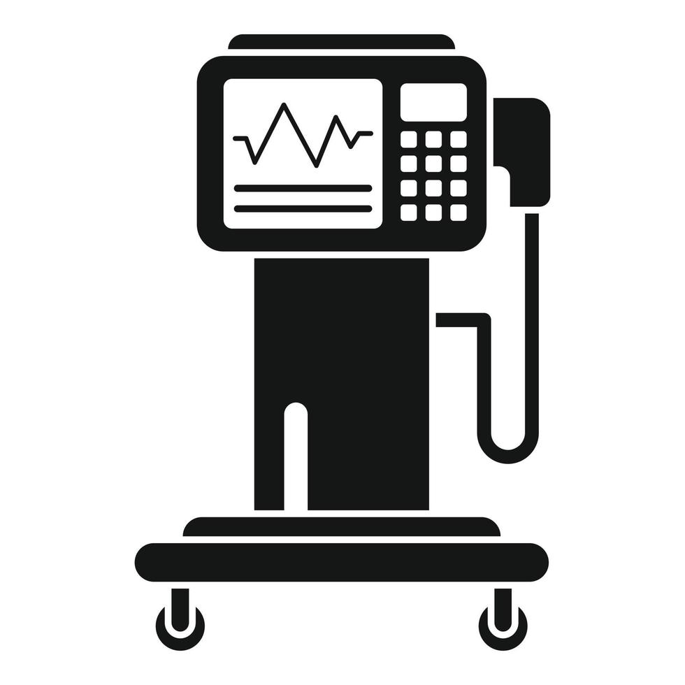 Medical apparatus icon simple vector. Patient machine vector