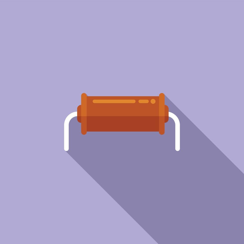 Resistor icon flat vector. Electric circuit vector