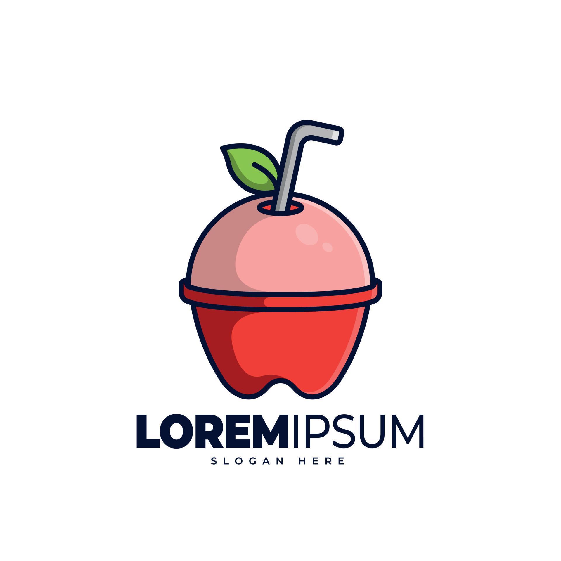 Apple juice logo template 14863451 Vector Art at Vecteezy