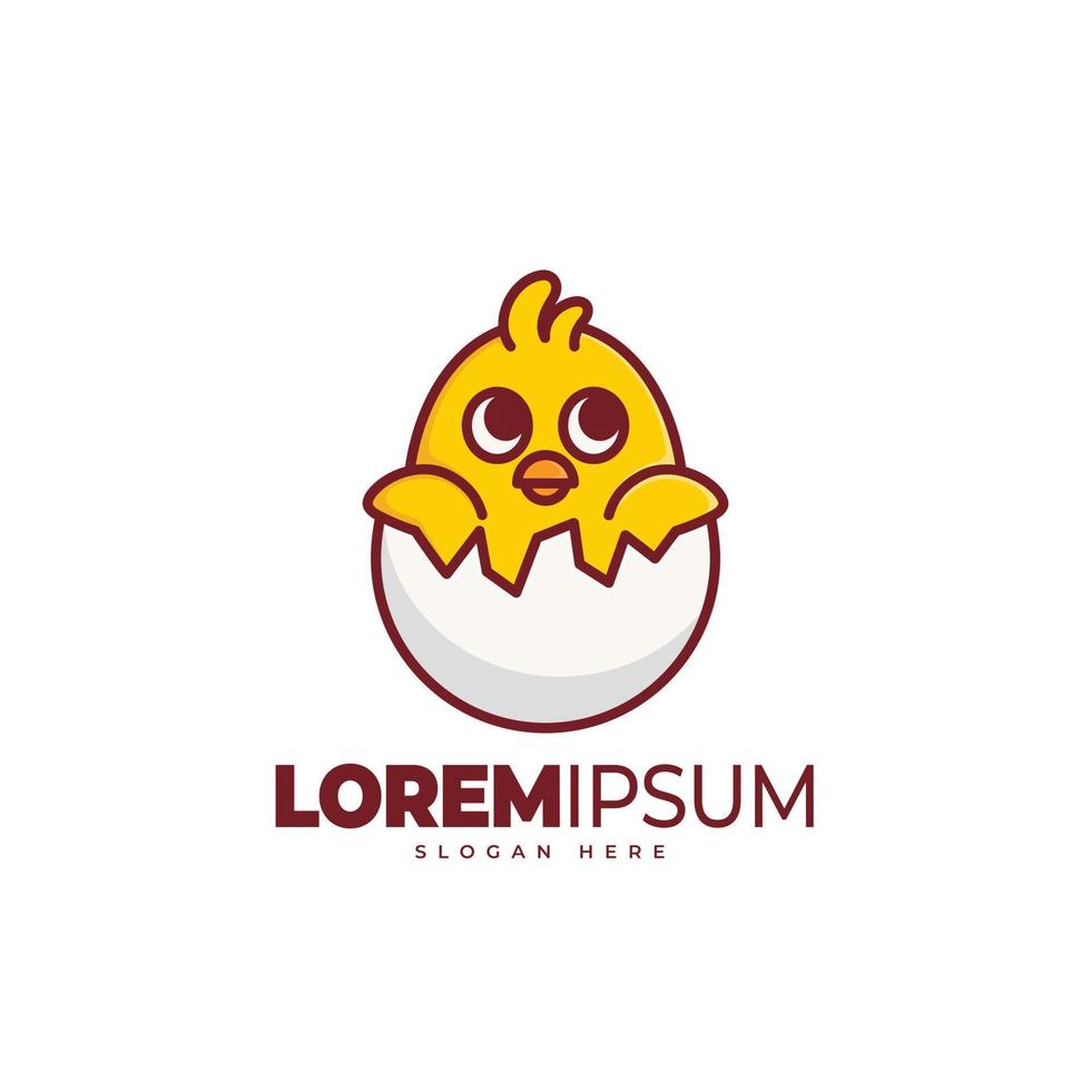 Chick logo template vector