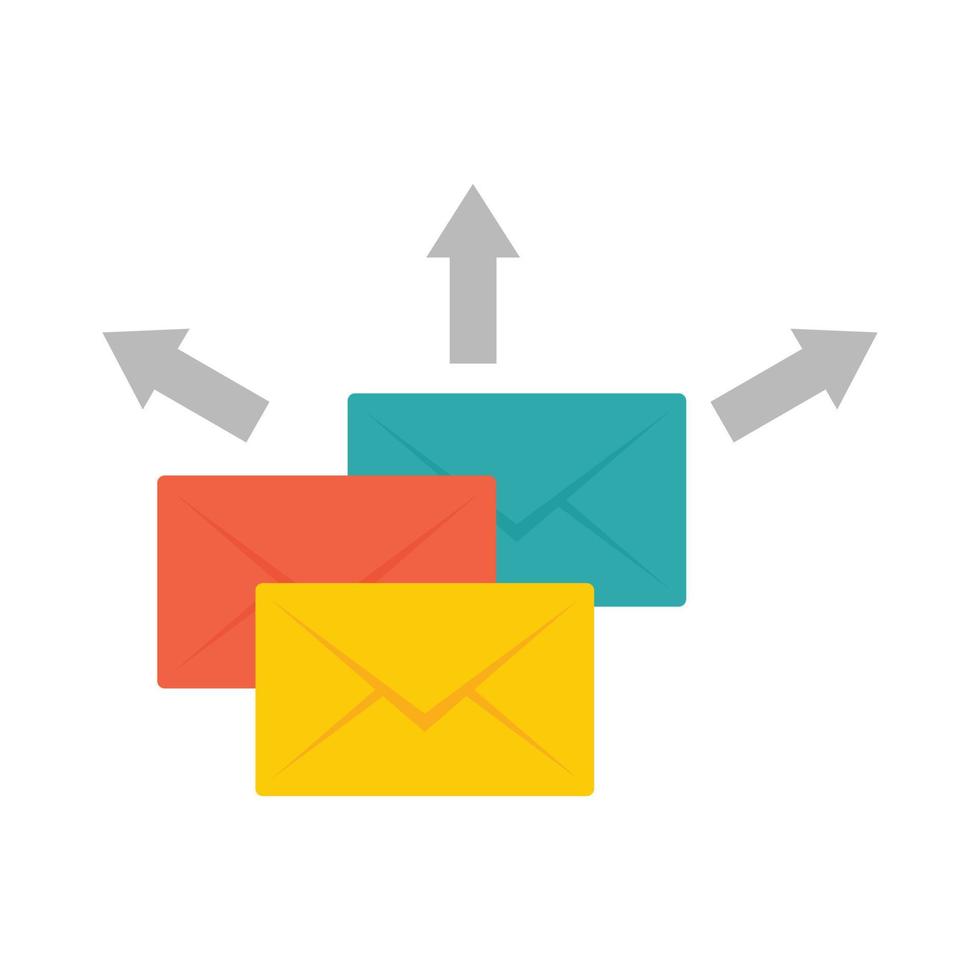 Mail send icon flat isolated vector