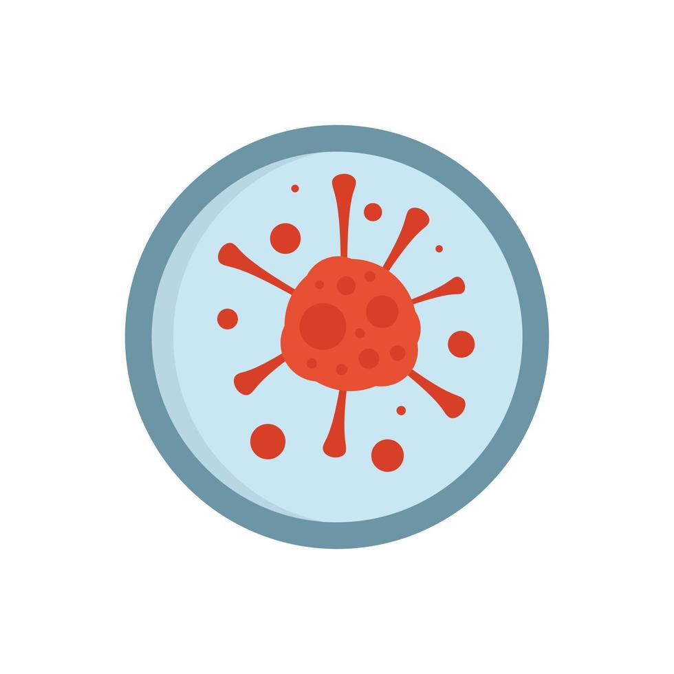 Biophysics virus icon flat isolated vector