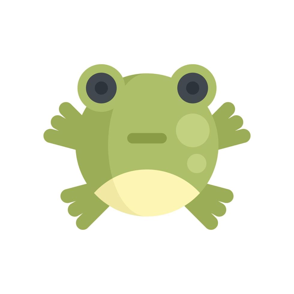 Cute frog toy icon flat isolated vector