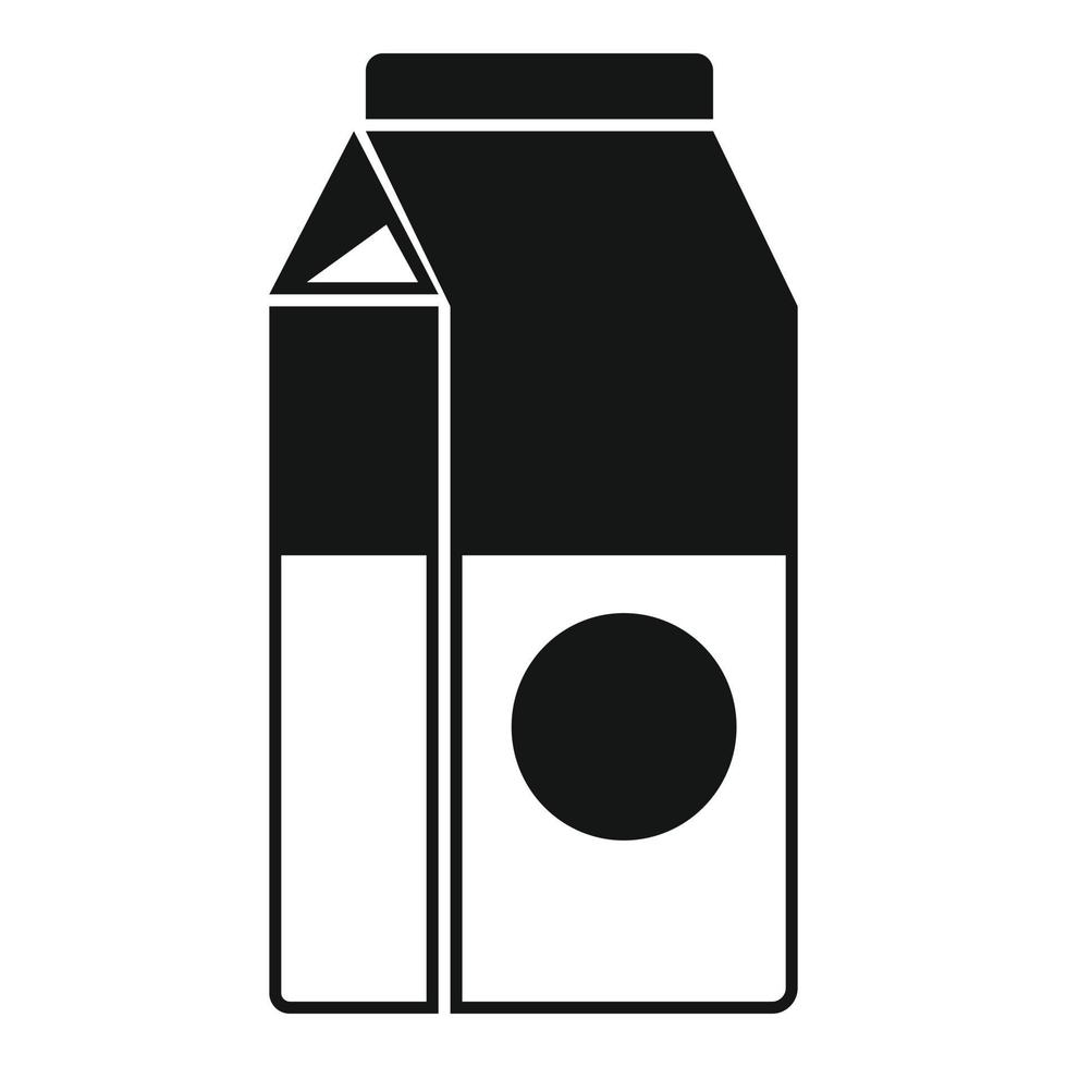 Milk pack icon simple vector. Dairy calcium vector